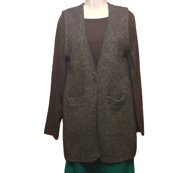 Orvis Merino Wool Silk Long Sweater Vest. S - Picture 1 of 6